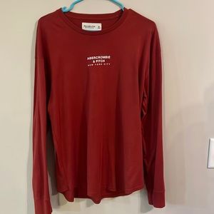 Abercrombie and fitch red long sleeve shirt men’s.